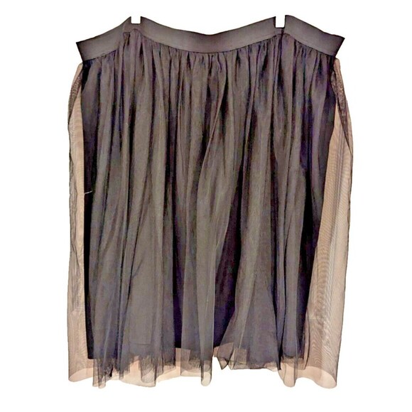 Worthington Woman 3X Black Tulle Skirt Overlay Elastic Waist Plus Size - Picture 1 of 3